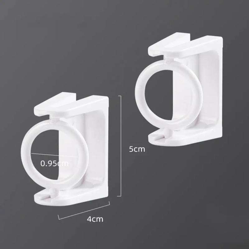 Description Picture 2 of item4Pcs Curtain Rod Holder Clothes Rail Bracket Hooks Self Adhesive Clamp Hooks High Quality Furniture Accessories Hardware