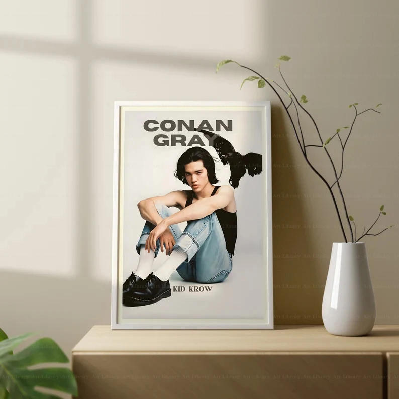 Description Picture 6 of itemPop Singer Conan Grays 2022 World Tour Poster Music Album Canvas Painting Wall Art Pictures Home Room Decor Fans Gift