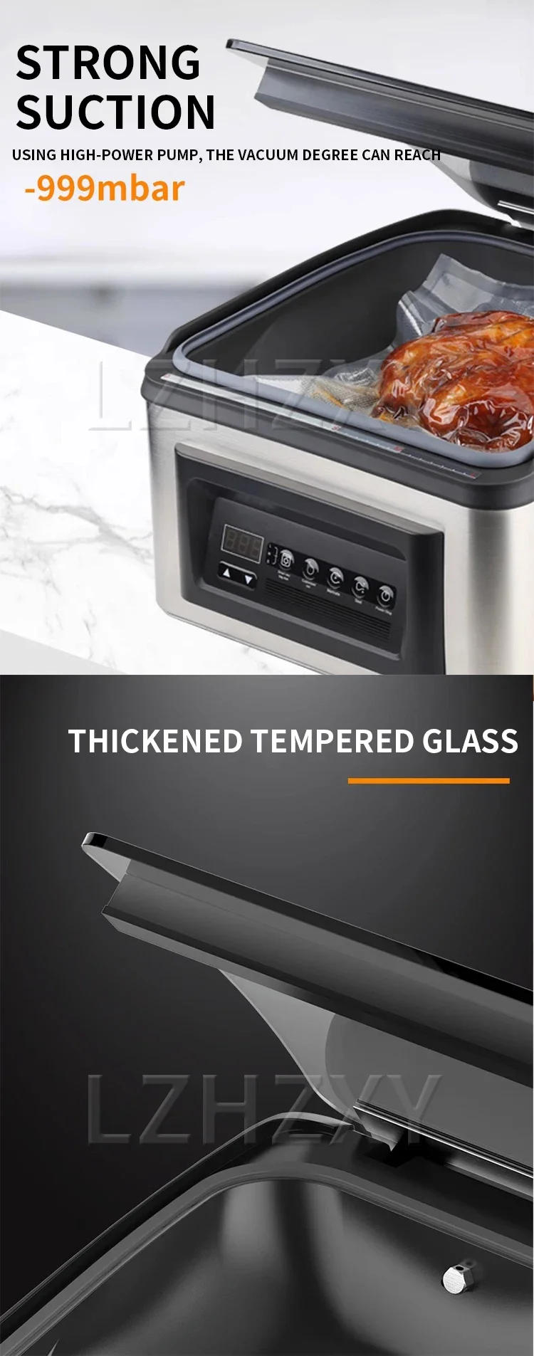 Description Picture 6 of itemChamber Style Pickling Machine Vacuum Machine Commercial Food Vacuum Sealing Machine Packaging& Sealing Machine 30cm