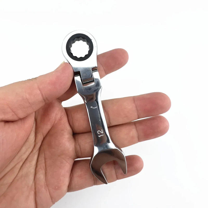Description Picture 4 of itemMini Short Handle Ratchet Wrench with Movable Head, Quick Dual-purpose Open End Wrench, Hardware Tool, Labor-saving Wrench