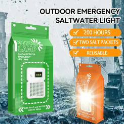 Portable Salt Water LED Lamp 50 LM Brine Camping Light Last Up To 200H Night Light No Charging for Outdoor Camping Night Fishing