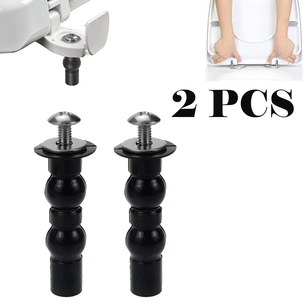 Description Picture 3 of item2pcs Toilet Seat Screws Nut Cover Lid Top Fixing Blind Hole Fitting Kits Bathroom Accessories Replacement Toilet Seat Screws