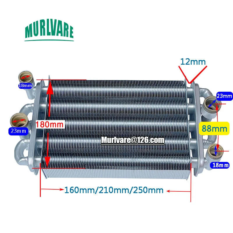 Description Picture 3 of itemCopper Quick Plug Connector 160mm Main Heat Exchanger For Gas Boilers Water Heaters Home Appliances Accessories