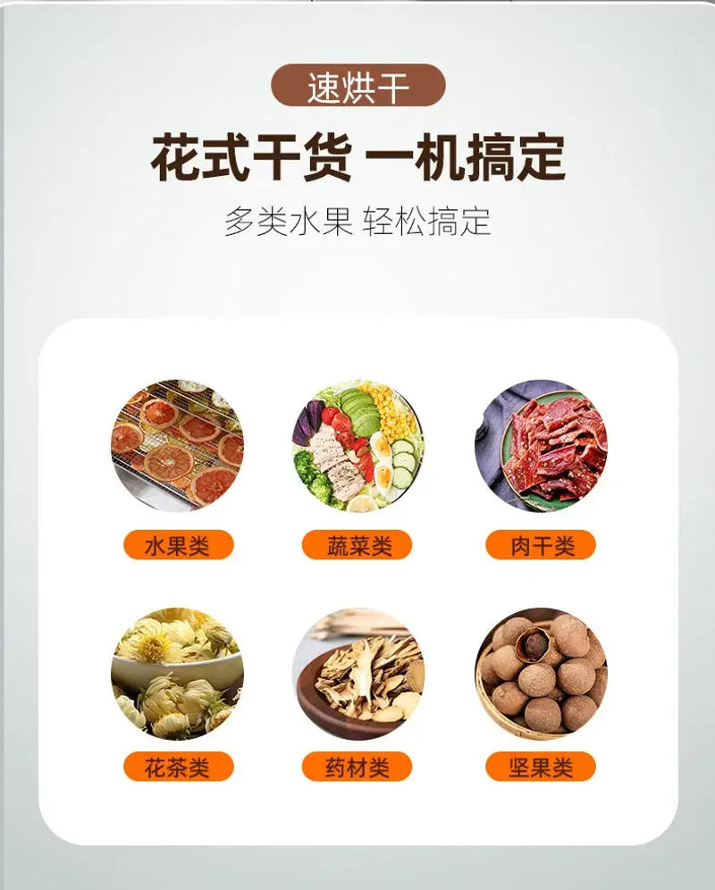 Description Picture 3 of itemDryer food pet snacks fruit vegetables meat air dryer food household and commercial dehydrator food dryer machine