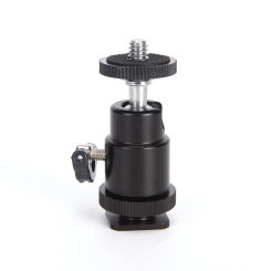 For Camera Tripod LED Light Flash Bracket Holder Mount 1/4 Hot Shoe Adapter Cradle Ball Head with Lock Cheap Sale