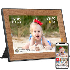 Frameo WiFi Digital Photo Frame 32GB 10.1 Inch Smart Digital Picture Frame 1280x800 IPS Touch Screen Easy to Set up Load