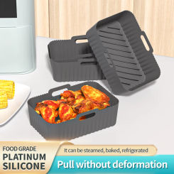 Air fryer silicone air fryer oven baking silicone tray reusable air fryer pot bottom mold pizza fried chicken tool