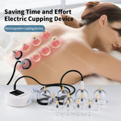 12Pieces Suction Cups Massage Vacuum Cupping Set Therapy Cans Chinese Acupoint Care Cellulite Suction Cups For Body Massage Set