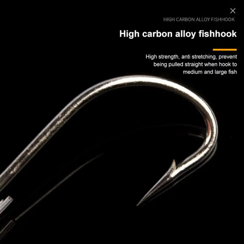 Description Picture 4 of item5Pcs Imitation Scales Mackerel Barbed Hook Bass Cod Lures Sea Luminous Fishing Hook Crystal Barbed Boat Fishing Feathers Bait