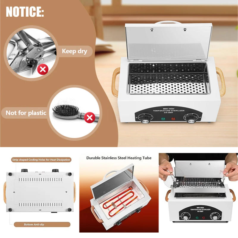 Description Picture 4 of itemLINMANDA High Temperature Sterilizer 300W Nail Tool Sterilizer Dry Heat Sterilizer 1.5L Salon Equipment for Metal Tools