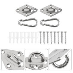 Hanging Hook Staple Ring Wall-Hook Heavy Duty Fixed Pad-Eye Plate Deck Door Buckle U-Shaped Ceiling Mount Hardware Tools
