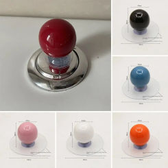 Cartoon Ball Shape Toilet Tank Button Round Switch Button Handle Color Cabinet Drawer Closet Pull Handle Furniture Hardware