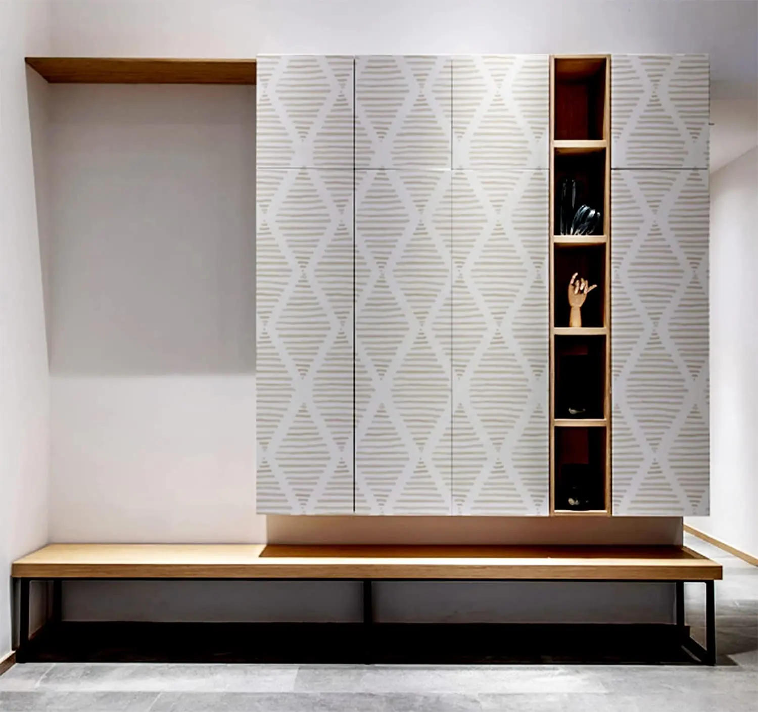 Description Picture 5 of itemModern Stripe Peel and Stick Wallpaper Beige and White Contact Paper Removable Self Adhesive Wallpaper for Bedroom Drawers Decor