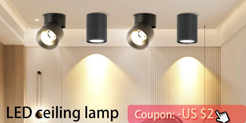 Description Picture 2 of itemLed Downlight Ceiling Spotlight 220V Surface Mounted 40W 25W Foldable Spot Aluminum Track Light Fixture for Living Room Bedroom