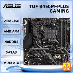 ASUS B450M Motherboard TUF B450M-PLUS GAMING AM4 support Ryzen 5 5600G 5300G 5700 3900 1500 cpus DDR4 64GB M.2 ATX