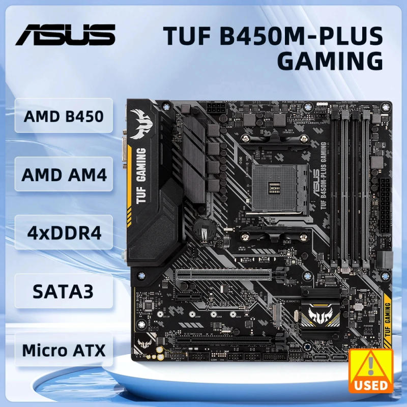 Description Picture 2 of itemASUS B450M Motherboard TUF B450M-PLUS GAMING AM4 support Ryzen 5 5600G 5300G 5700 3900 1500 cpus DDR4 64GB M.2 ATX