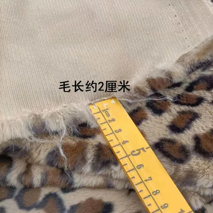 Description Picture 6 of itemINS Imitation Otter Rabbit Hair Fabric Leopard Pattern Zebra Pattern Animal Pattern Fur Fabric Scarf Carpet Clothing DIY Fabric
