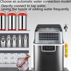 Ice Maker Countertop, Portable Ice Maker Machine, 28lbs/24Hrs, with Self Cleaning, Time Reservation, Include Scoop & Basket