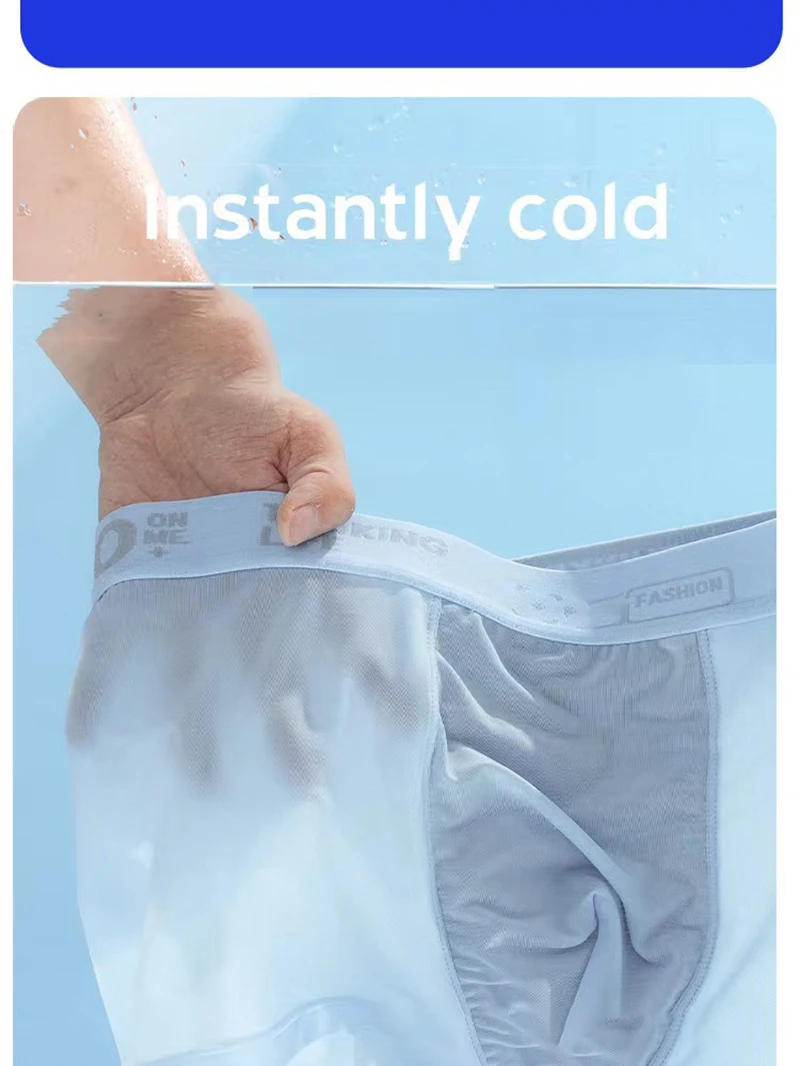 Description Picture 6 of itemBoxers Ice Silk Man Underwear Boxer Graphene Men Underpants Breathable Comfortable Men's Panties Ultrathin BoxerShorts Trunk