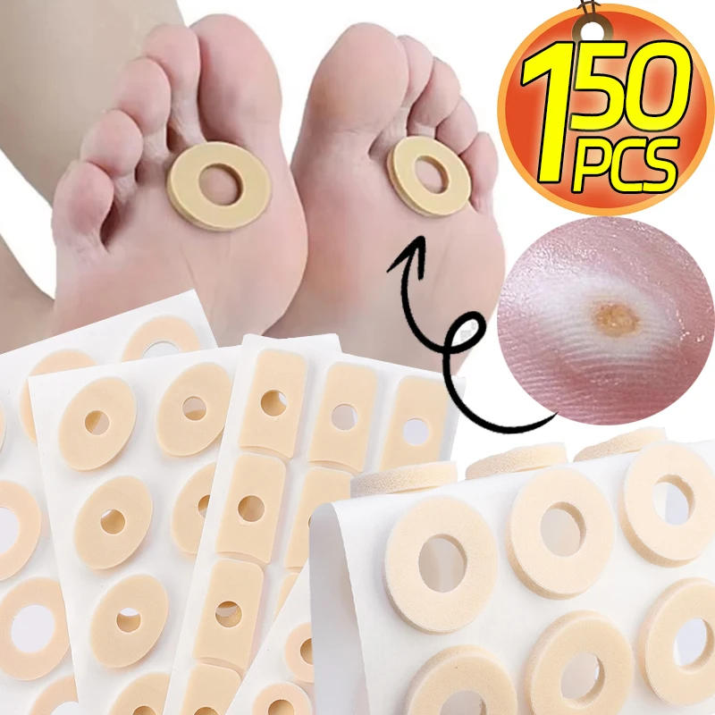 Description Picture 2 of item45PCS Callus Cushions Shoes Heel Pad Foam Round Toe Foot Corn Bunion Protectors Pads Medical Plaster Foot Wart Corn Removal Tool