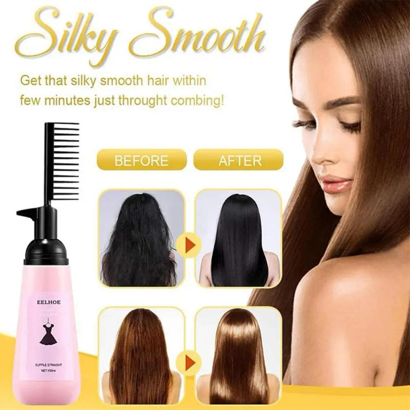 Description Picture 2 of itemHair Straightening Cream For Curly Hair Repairs Damage Straight Cream Professional Keratin Protein Straightening Hair Treat S5t4