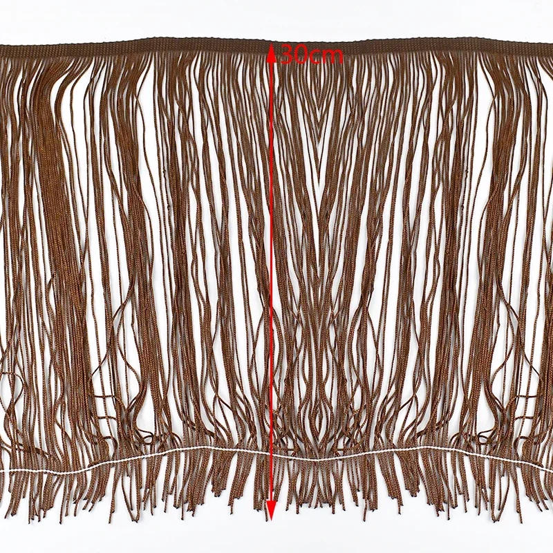 Description Picture 6 of item2/5/10M Deepeel 30cm Sewing Polyester Tassel Woven Lace Ribbon Dance Dress Clothes Trimming Fringes Fabric DIY Crafts Accessory