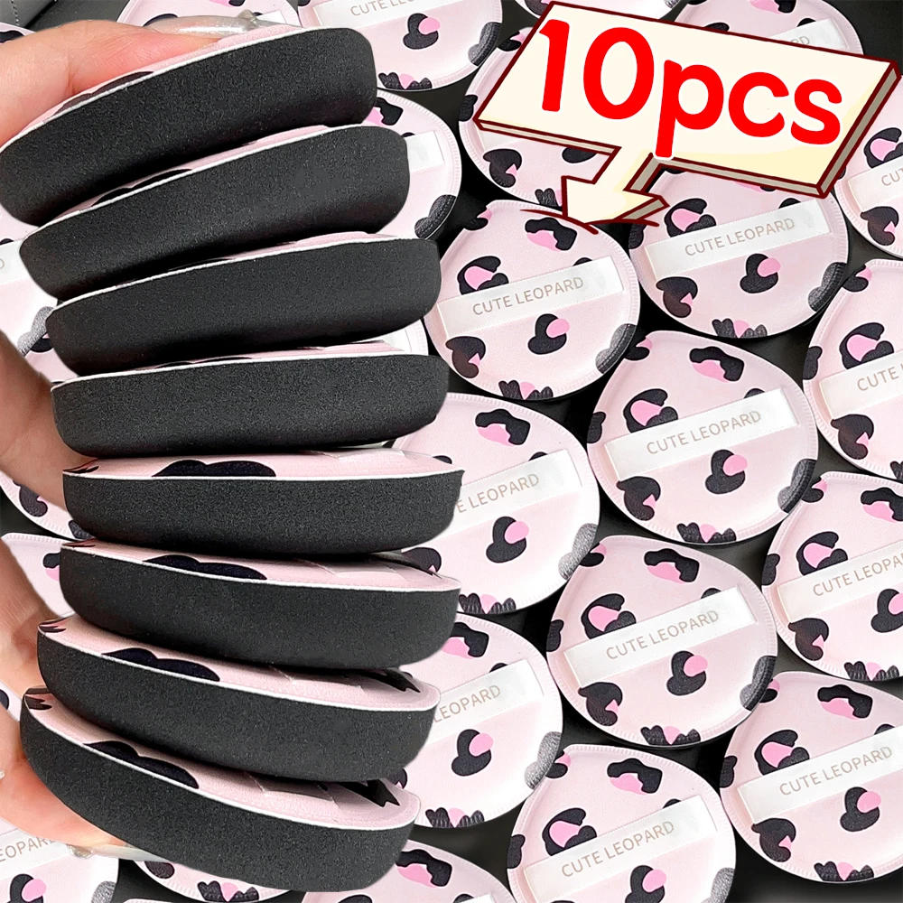 Description Picture 2 of itemLeopard Print Puffs Cotton Foundation Sponge Dry Wet Face Beauty Makeup Cosmetic Puff Soft Air Cushion Concealer Powder Tools