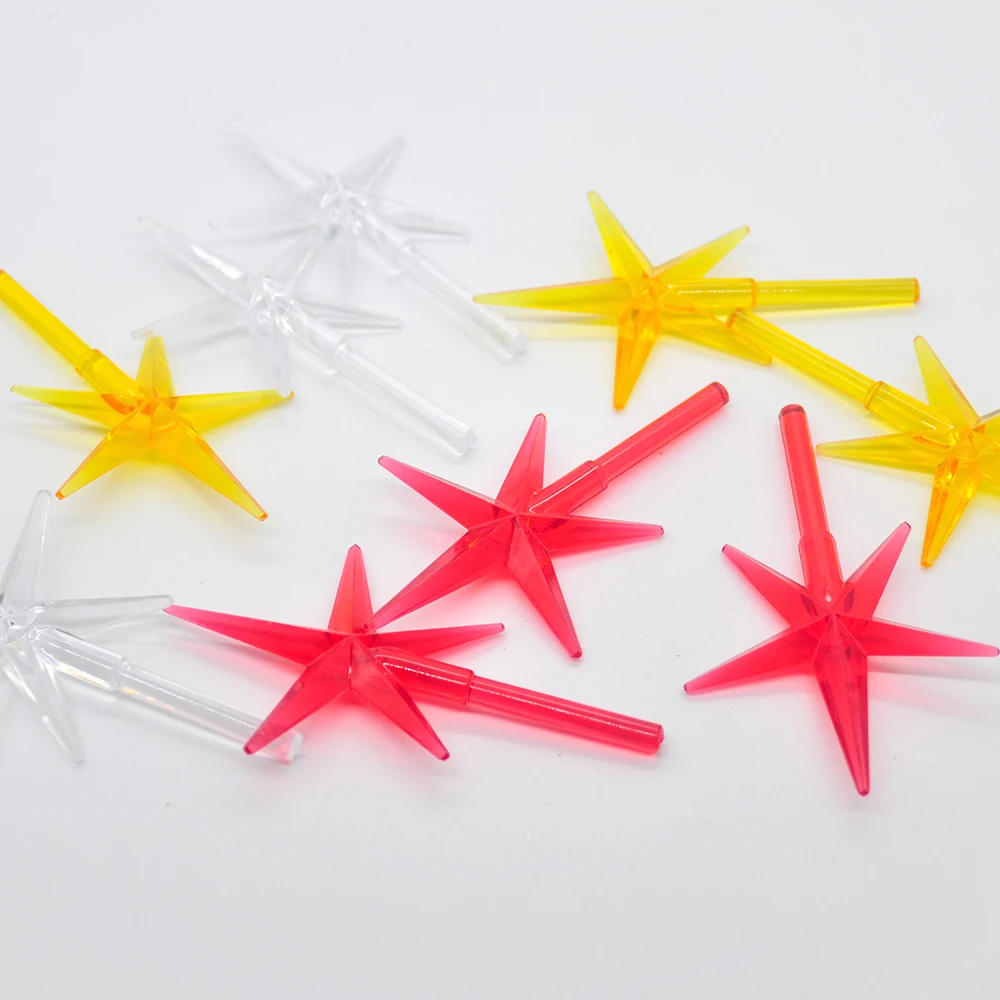 Description Picture 5 of item6pcs Ceramic Christnas Tree Top Xmas Ornaments Star Topper Light Beads Replacement Accessories for Home New Year Party Supplies