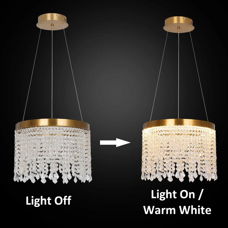 Description Picture 6 of itemModern Crystal Led Chandelier Nordic Pendant Lighting Ceiling Lamp Living Dining Room Decor Indoor Hangin Fixture Kitchen Island