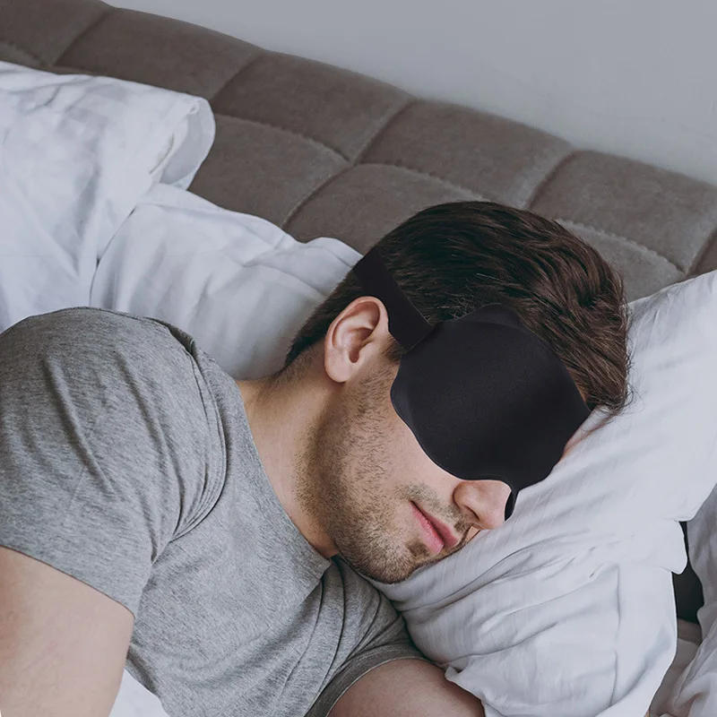 Description Picture 3 of item3D Sleeping Mask Block Out Light Sleep Mask For Eyes Soft Sleeping Aid Eye Mask for Travel Eyeshade Night Breathable Slaapmasker