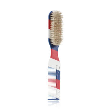 1pcs Cleaning Brush Double-sided Comb Brush Black Small Beard Styling Brush Professional Shave Beard Brush Barber Carving