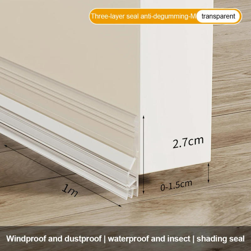 Description Picture 4 of itemBuilding Seal Stri Under Door Flexible Wind Seal Strip Stopper Under Door Bottom Door Sealing Easy Installation