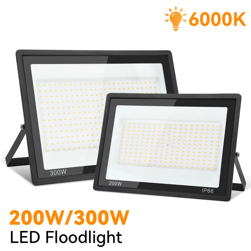 Description Picture 2 of itemHigh Brightness LED Floodlight 200W 300W Spotlight Tempered Glass Waterproof Wall Light for Garden Street Gate Outdoor Lighting