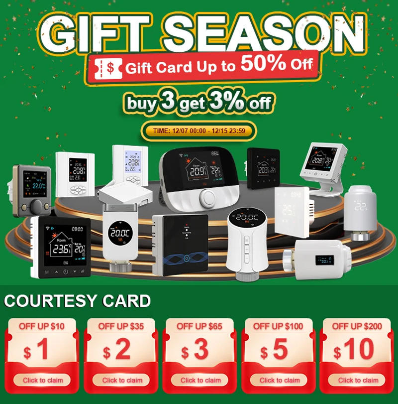 Description Picture 2 of itemTuya Wifi Wireless Thermostat for Gas Boiler Wireless Connected Thermostat Battery Boiler Thermostat Alexa Google Home Alice