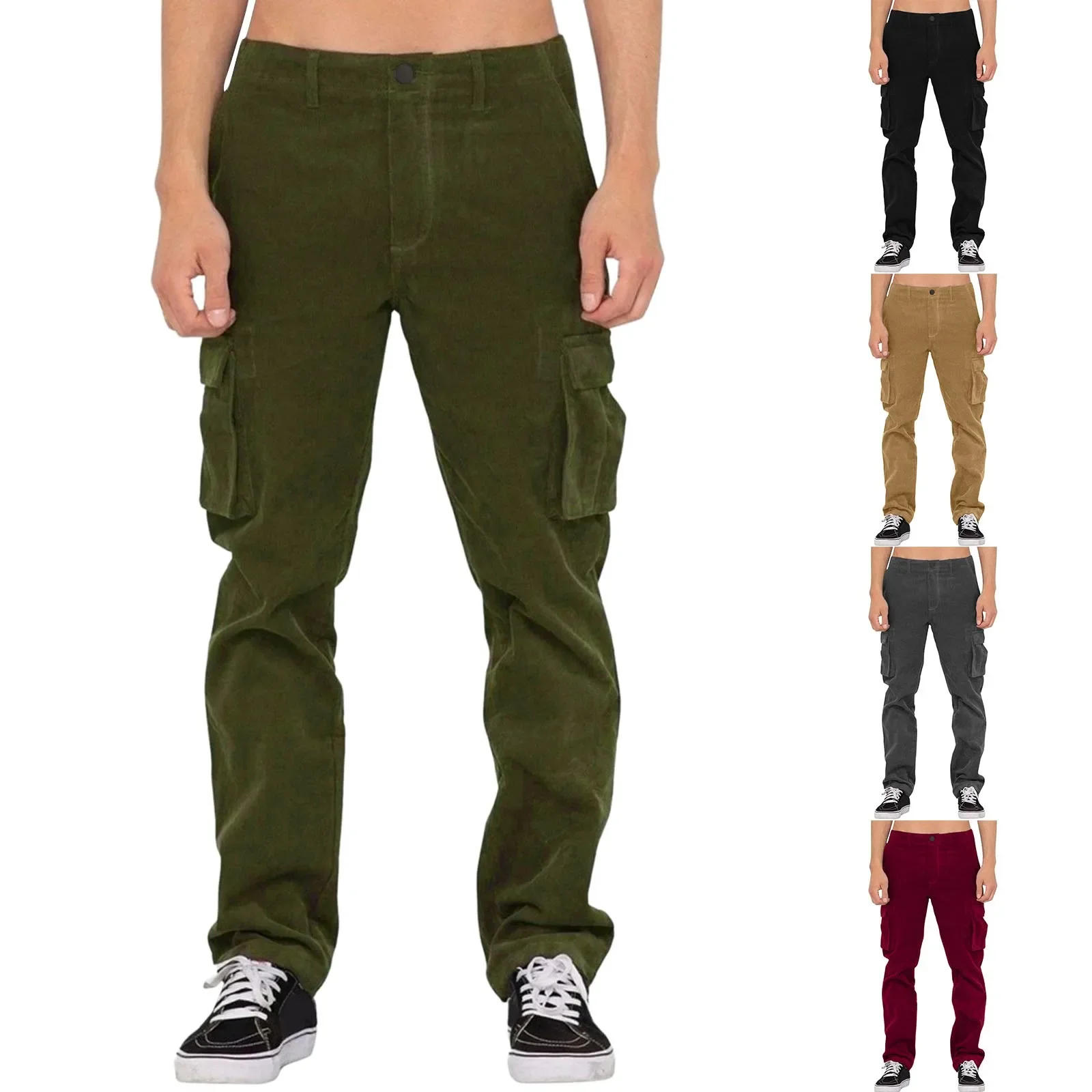 Description Picture 2 of itemMan Pants Gym Sportswear Baggy Cargo Pants Trousers Workwear Straight Tracksuit Luxury Big-Size Summer Joggers Y2k Pantalones