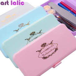 Rectangle Nail Storage Box, Container Case for Long Nail Tools, Tweezers, Cuticle Pusher, Brushes Pens, Plastic Empty Holder