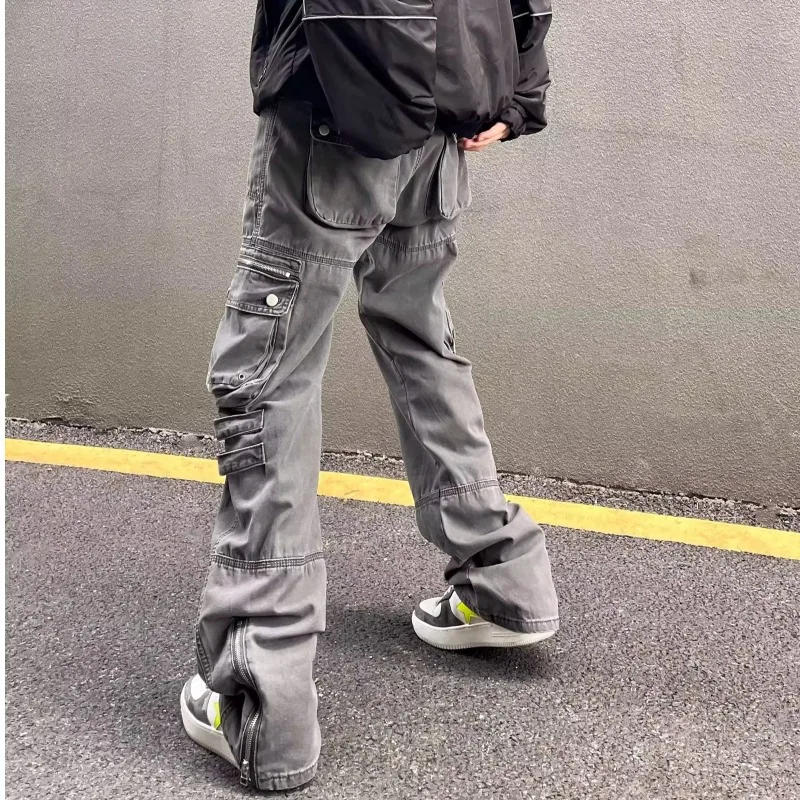 Description Picture 5 of itemY2k Men's Clothes Man Pants Summer New Cargo Pants  American Cotton Work Wear Pants Loose Casual Straight Trendy Men Trousers