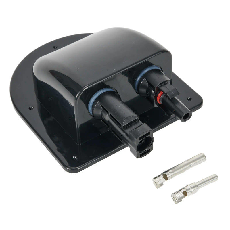 Description Picture 2 of itemPhotovoltaic RV Junction Box Double Hole Wire Cable Connector Solar Panels Sealing Box Waterproof For RV Caravan Motorhome Boats