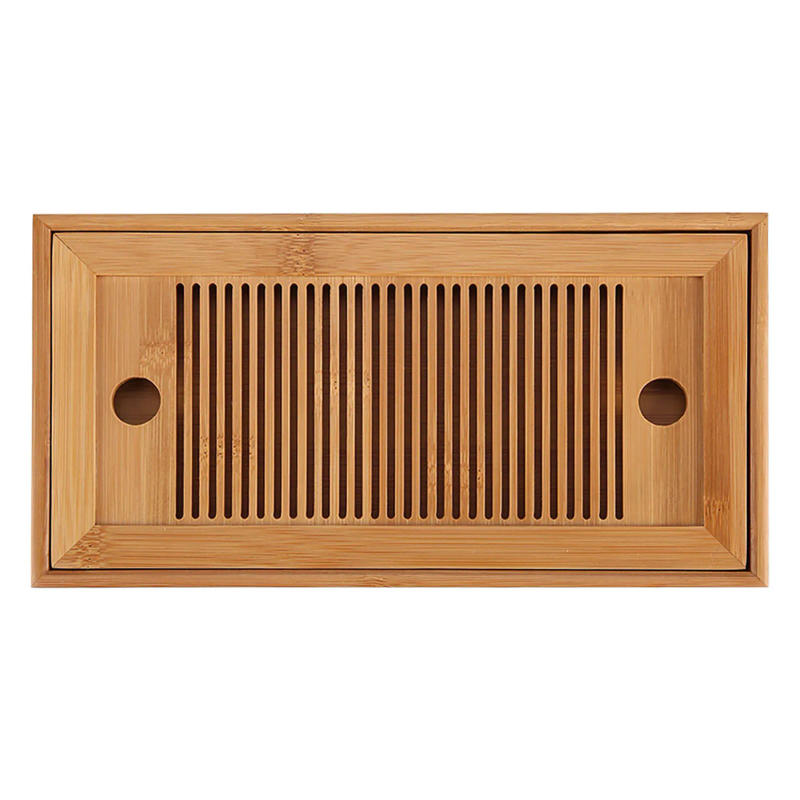 Description Picture 4 of itemBamboo Tea Tray Chinese Gongfu Tea Mini Serving Table for Teahouse Home Office Bamboo Tea Tray Gongfu Tea Tray Tea Serving Table