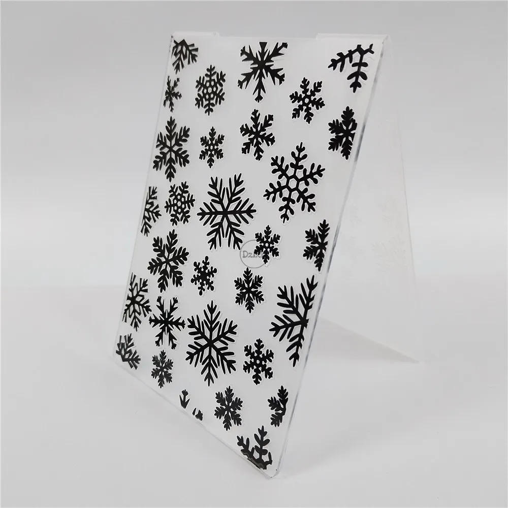 Description Picture 5 of item2023 NEW Snowflakes Backdrop Embossing Folders for Scrapbooking Paper Album Cards Making Supplies 3D Plastic Stencils Crafts