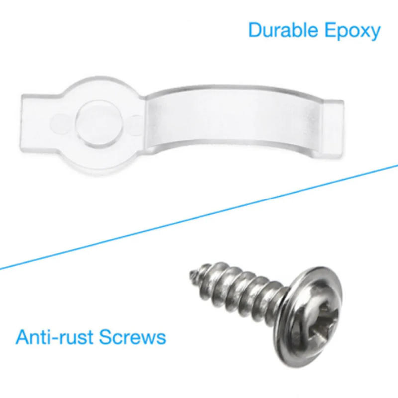 Description Picture 6 of item100pcs Led Light Strip Mounting Bracket Silicone Fixing Clip For 3528/5050/5630/3014 RGB LED Light Strip Including Screws