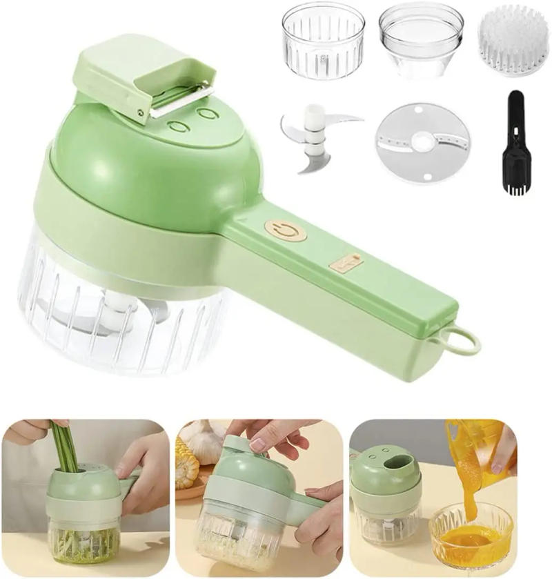 Description Picture 2 of itemHandheld Electric Vegetable Cutter Set,Wireless Food Processor for Garlic Chili Pepper Onion Ginger Celery Meat with Brus