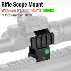 Aluminum Buble Level Scope Mount 30Mm Ring Heavy Duty Low Profile 6 Bolts 20mm Weaver Picatinny Rail for M16 Lasers Flashlights