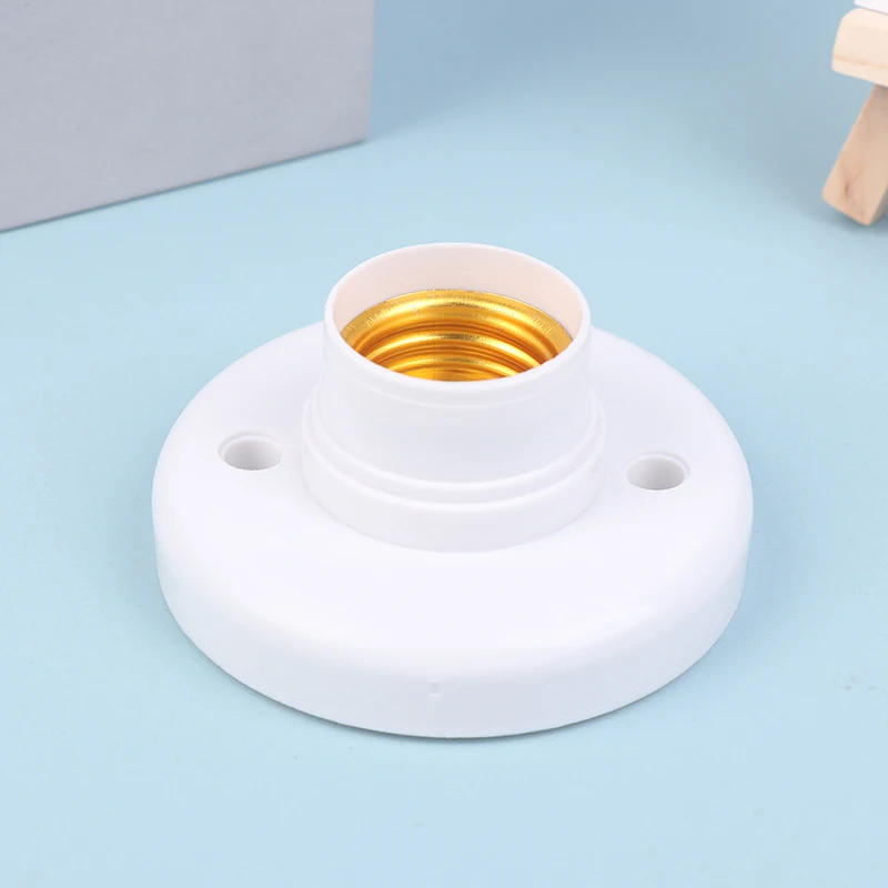 Description Picture 6 of item1/5PCS E27 Screw Cap Socket White Gold Ceiling Light Lamp Bulb Fixing Base Stand Light Bulb Holder Lamp Socket For Home 6A 250V