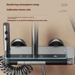 2024 Home Constant Temperature Bathroom Pressurized Shower set, Real-time Temperature Display, Copper Material, shower system