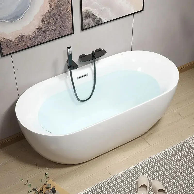 Description Picture 3 of itemPractical and sturdyHousehold small unit adult seamless integrated independent bathtub and bathtub in bathroom HJ # 9889168