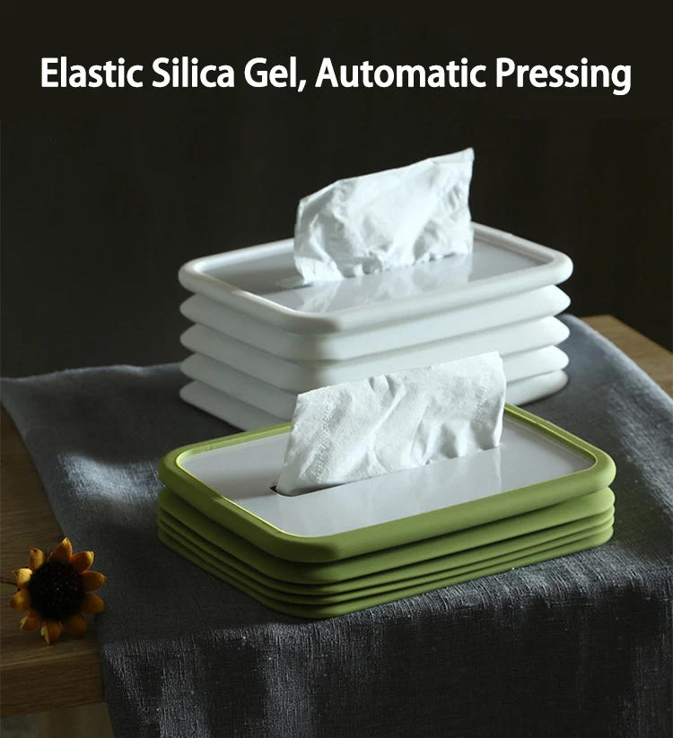 Description Picture 4 of itemPaper Towel Box Desktop Silent Coreless Roll Paper Box Paper Towel Box Automatic Downward Compression Telescopic Thin Portable