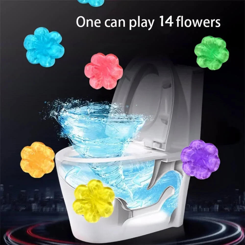 Description Picture 4 of item5Pcs Floral Toilet Gel Stickers - Continuous Toilet Cleaner and Odor Eliminator for Bathroom, Mixed Fragrances