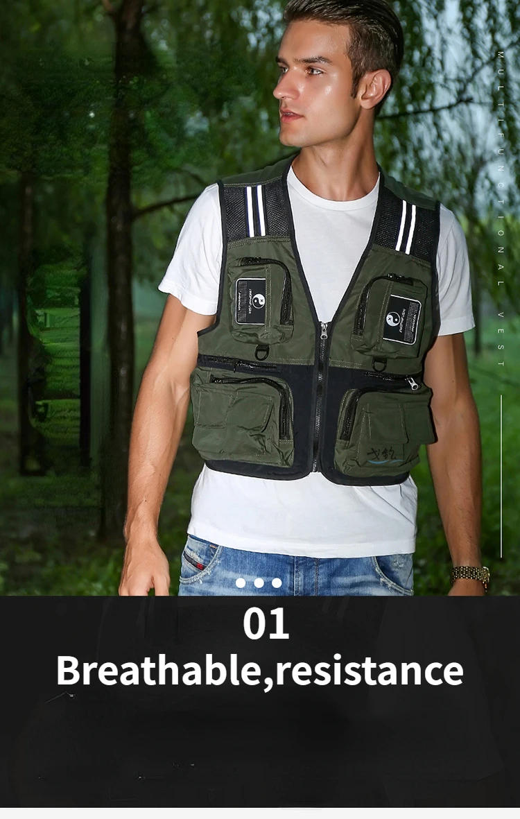 Description Picture 4 of itemFishing Clothing Detachable Breathable Mesh Fishing Vest with Large Pockets Light Fly Lure Men Vests Perfect for All Seasons