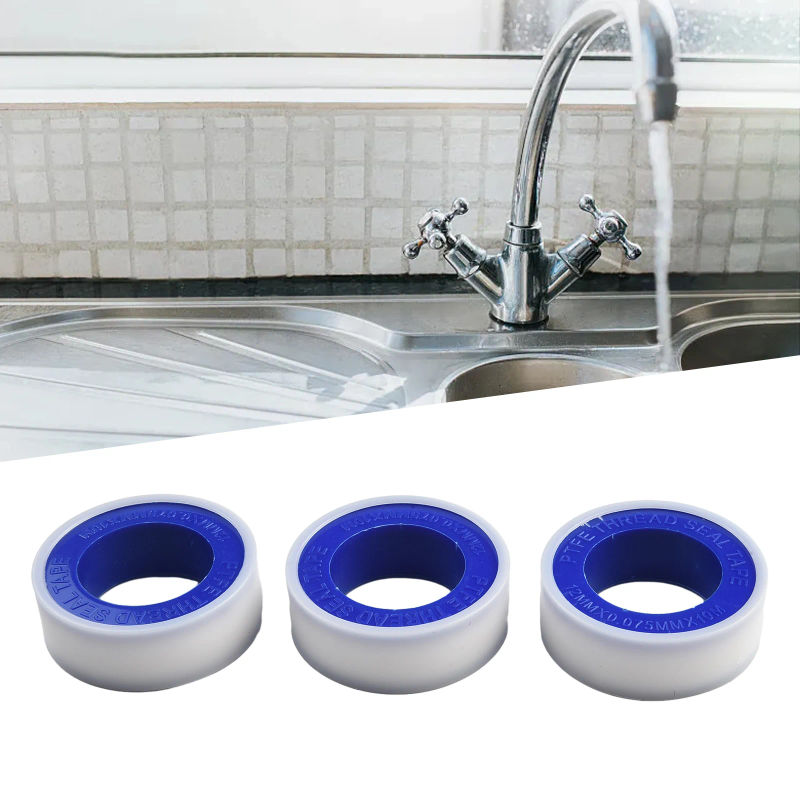 Description Picture 3 of item3 Pcs White Pipe Thread Sealing Raw Tape Faucet Sealing Thread Tape PTFE Roll Plumbing Plumber Accessories Sealing Tape 12mmx10m